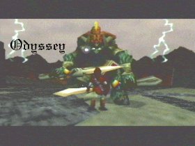 Link in the final battle with Gannon.
