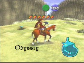 Link on Epona using the Swordless Link trick.